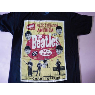 The Beatles - Chart Toppers Poster Official T Shirt ( Men L ) ***READY TO SHIP from Hong Kong***